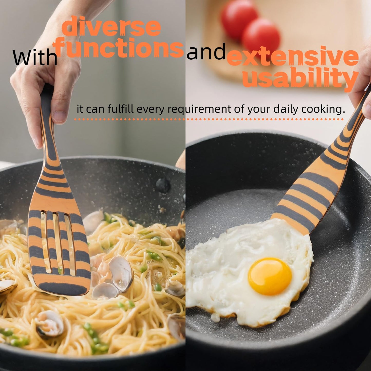 Cokka Praca Dishwasher Safe Spurtle Set | Wooden Spatula for Cooking | Sturdy Wooden Spoons for Cooking | 3-Piece Handcraft Wood Spatula for Nonstick Cookware | Heat Resistant | Kitchen Decor