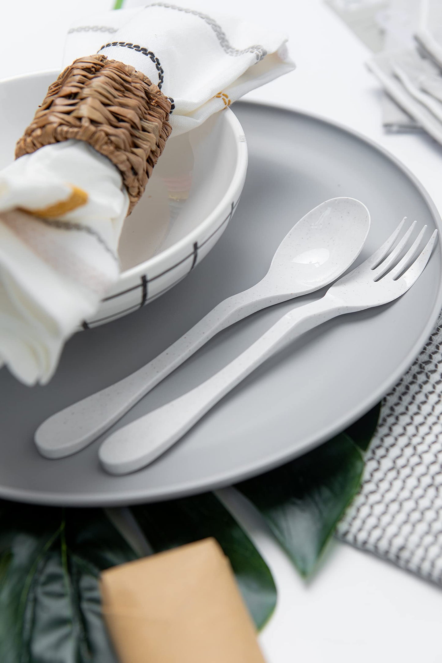 Eco Spoon Open Stock, Bulk, 12 Piece Set, White