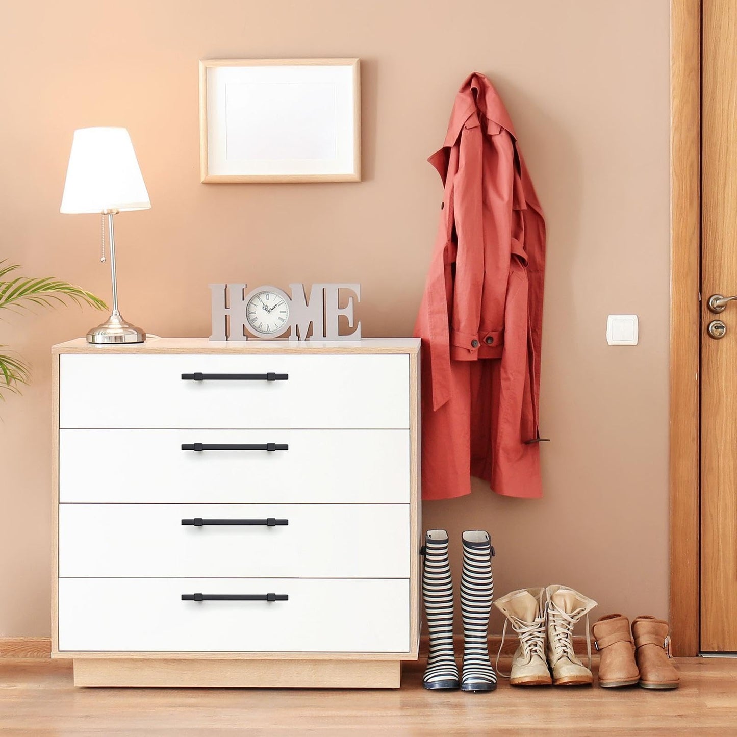 Ravinte Decor 30 Pack Black Cabinet Handles - 5" Hole Center Cabinet Pulls Matte Black Drawer Pulls Cabinet Hardware Kitchen Handles for Cabinets