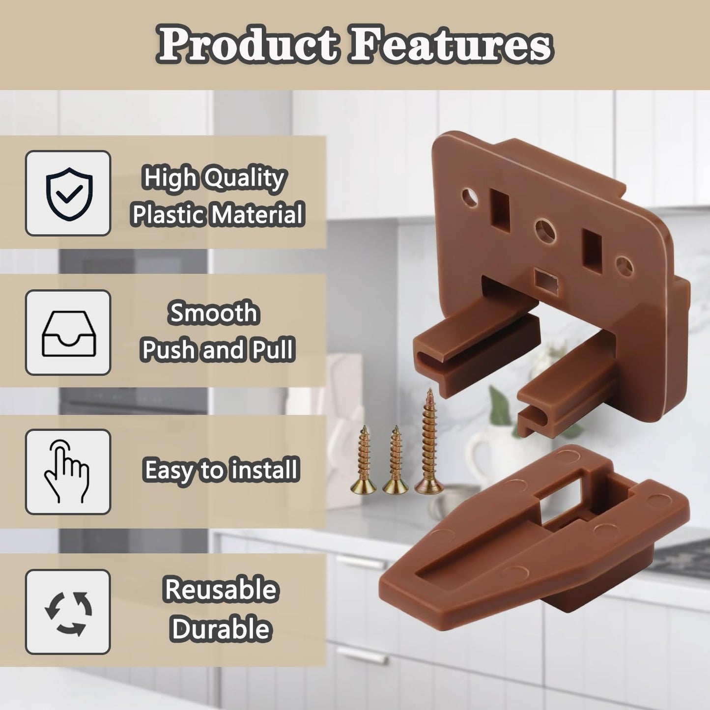 Drawer Slides and Guides, 3Pack Plastic Drawer Replacement Part for Center Mount Drawer Slides Track Guide Glide for Dressers Bottom Mount and Kenlin Rite-Trak 1 Drawer Systems