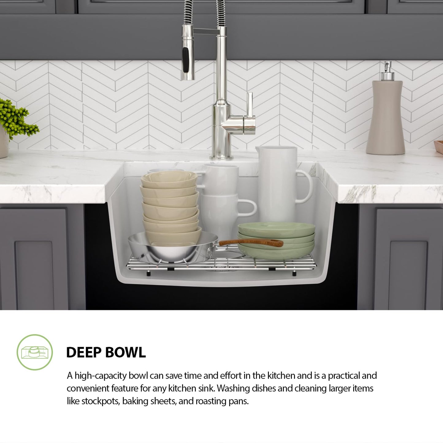 Lofeyo 22x17 Inch Granite Composite Kitchen Sink - 22"x17" Undermount White Wet Bar Sink Granite Composite Quartz Classic Under Counter Ledge Single Bowl Sink Basin, LOF-GC22179