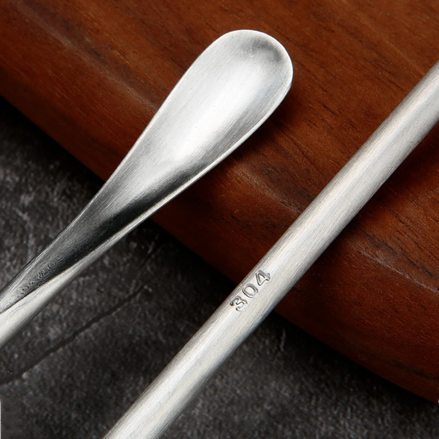 Lomoker 6 Pcs Coffee Stirrers, 3 Sizes Reusable Coffee Stir Sticks (5'', 6.3'', 8.7''), Stainless Steel Stirring Spoons for Espresso & Iced Tea, Silver
