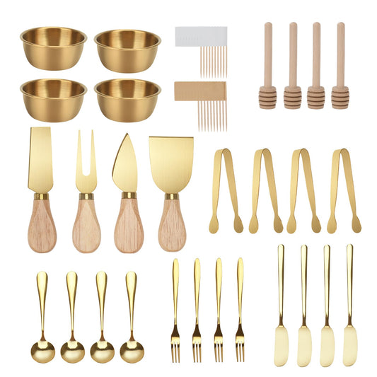 48 Pcs Golden Charcuterie Boards Accessories Butter Spreader Knives Set, Stainless Steel Cheese Butter Spreader Knife Set