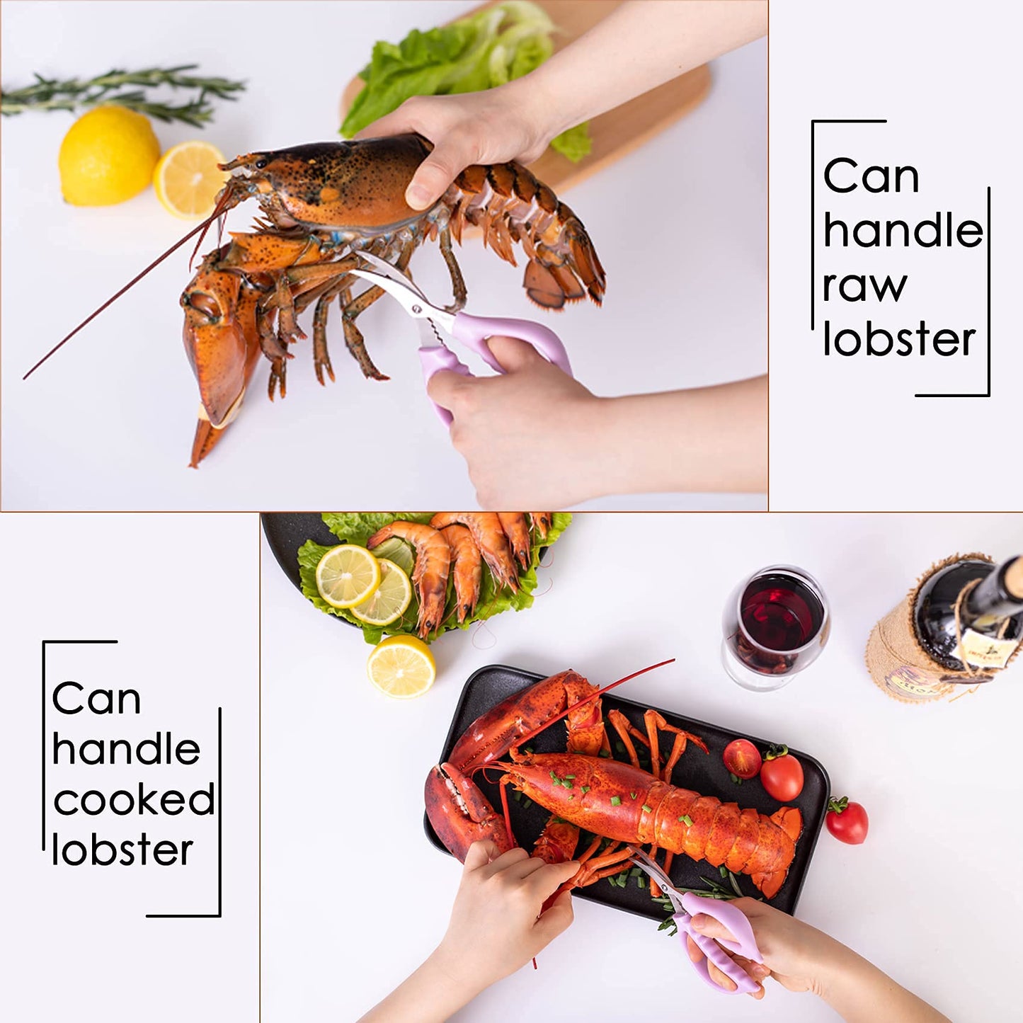 Crab Crackers and Seafood Forks Set - 12 Piece Stainless Steel Crab Leg Crackers with Picks for Lobster and Shellfish