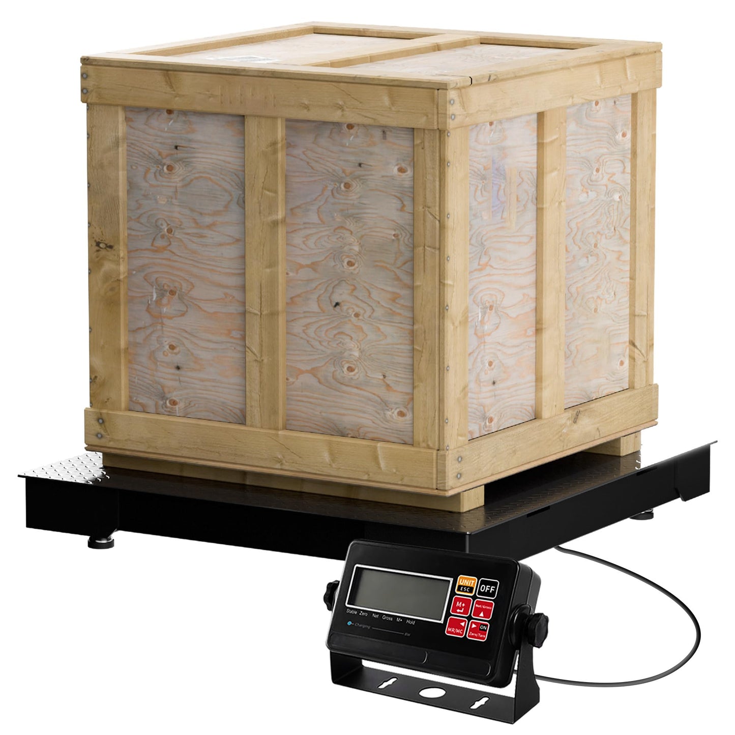 Industrial Floor Scale 36x36 Inch - 5000lb x 1lb, Heavy Duty Platform Weighing Scale with Digital Display