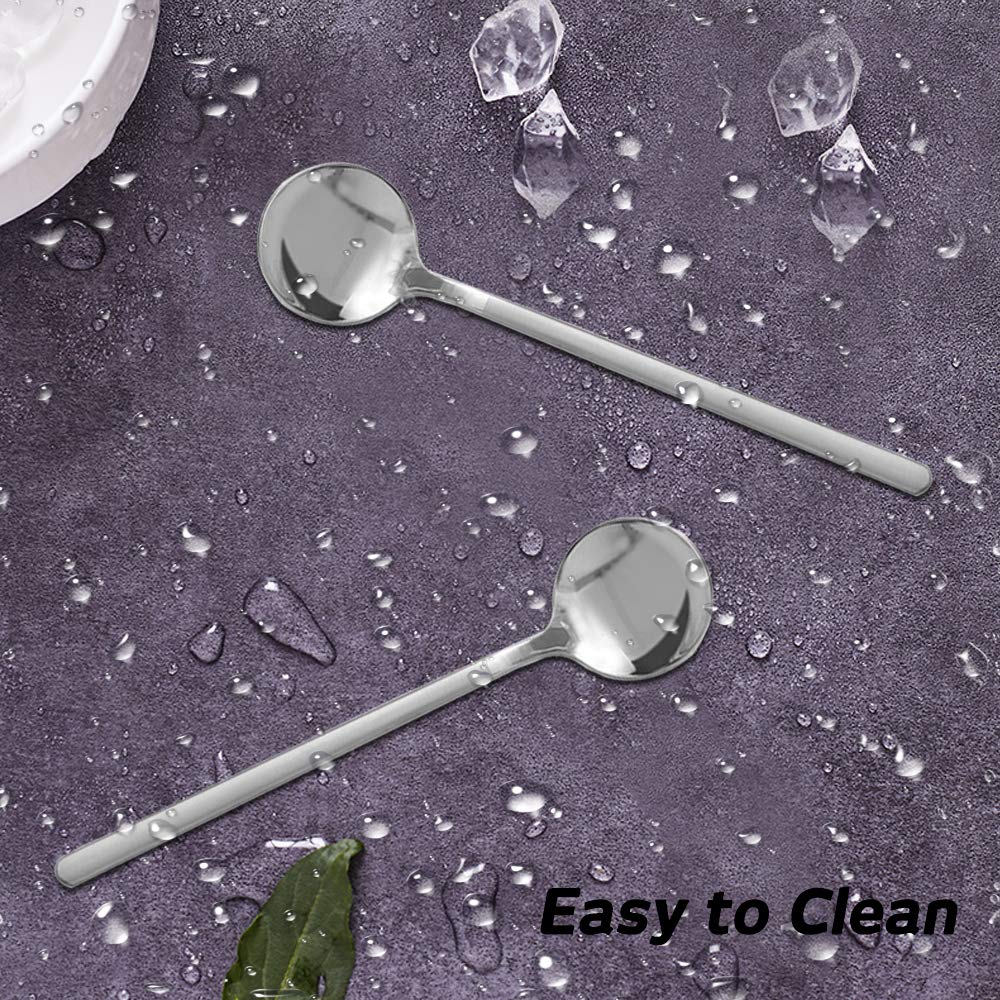 Pack of 8, Stainless Steel Espresso Spoons, findTop Mini Teaspoons Set for Coffee British Tea Dessert Cake Ice Cream Cappuccino, 5.3 Inch
