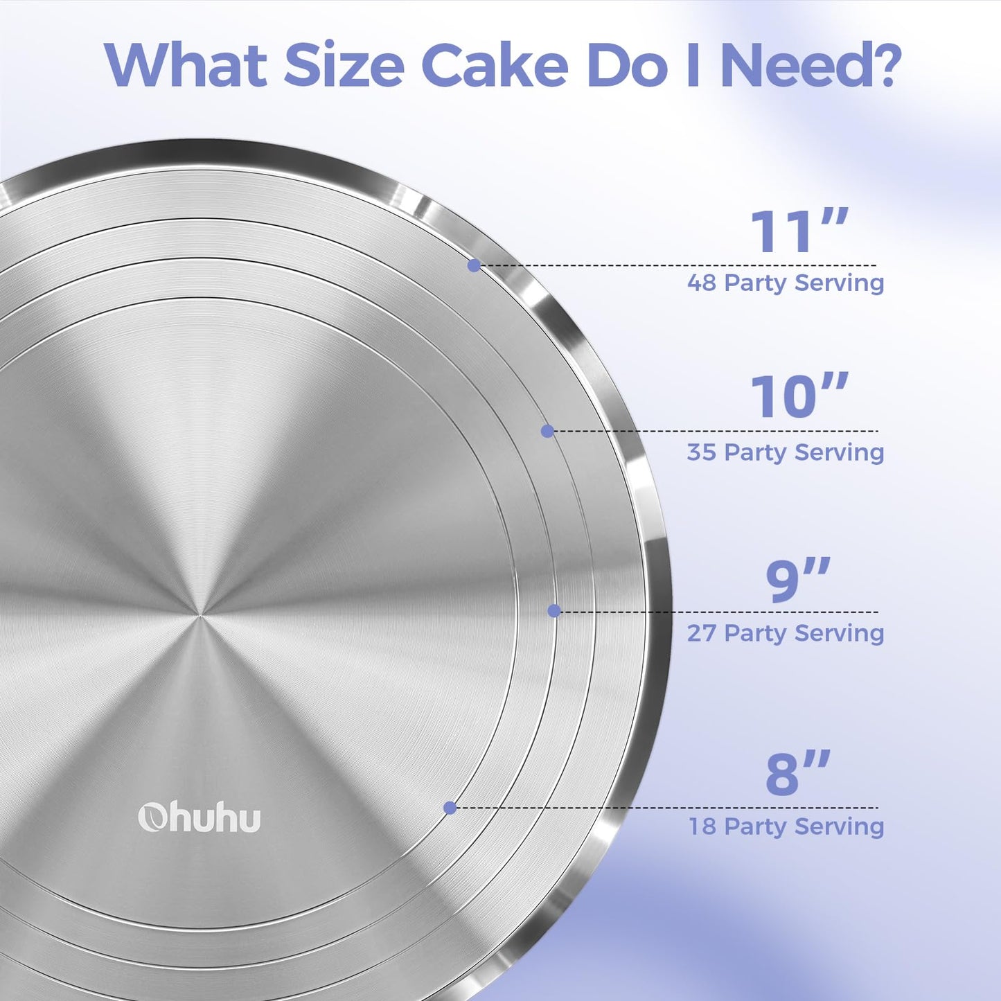 Ohuhu Cake Stand, Aluminium 12''Cake Turntable Decorating Bakery Supplies - BPA-Free Frosting Spinner Rotating Revolving Lazy Susan Perfect Mothers Day Gifts