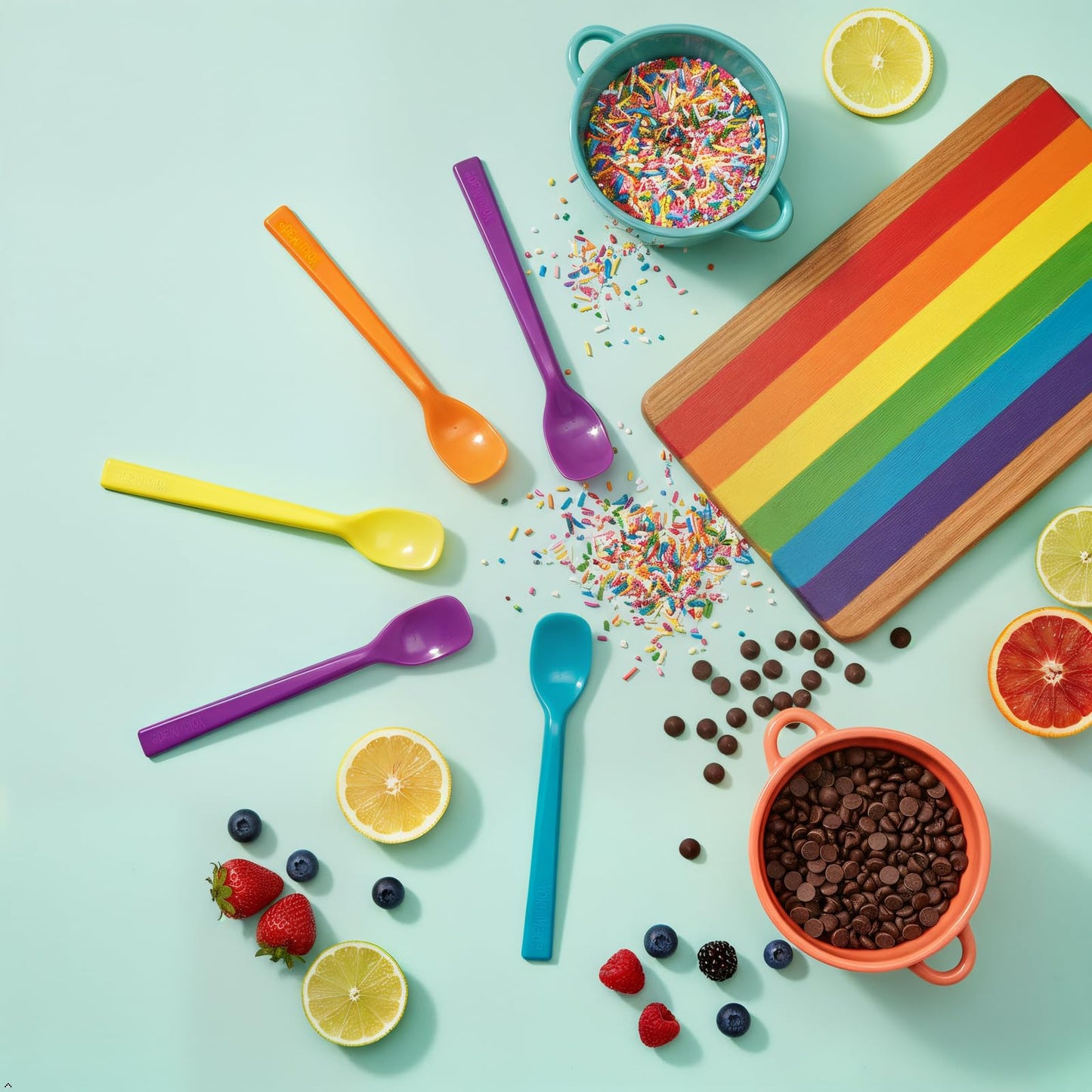 Small Silicone Stirring Spoon, Quiet and Reusable Espresso Coffee Stirrer, Mini Spatula, Jar Scraper for Sauce Seasoning and Yogurt