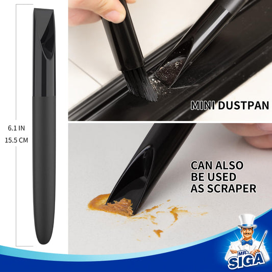 MR.SIGA Grout Cleaner Brush Set - Detail Cleaning Brush Set for Tile, Sink, Drain, Grout and Edge, Crevice Cleaning
