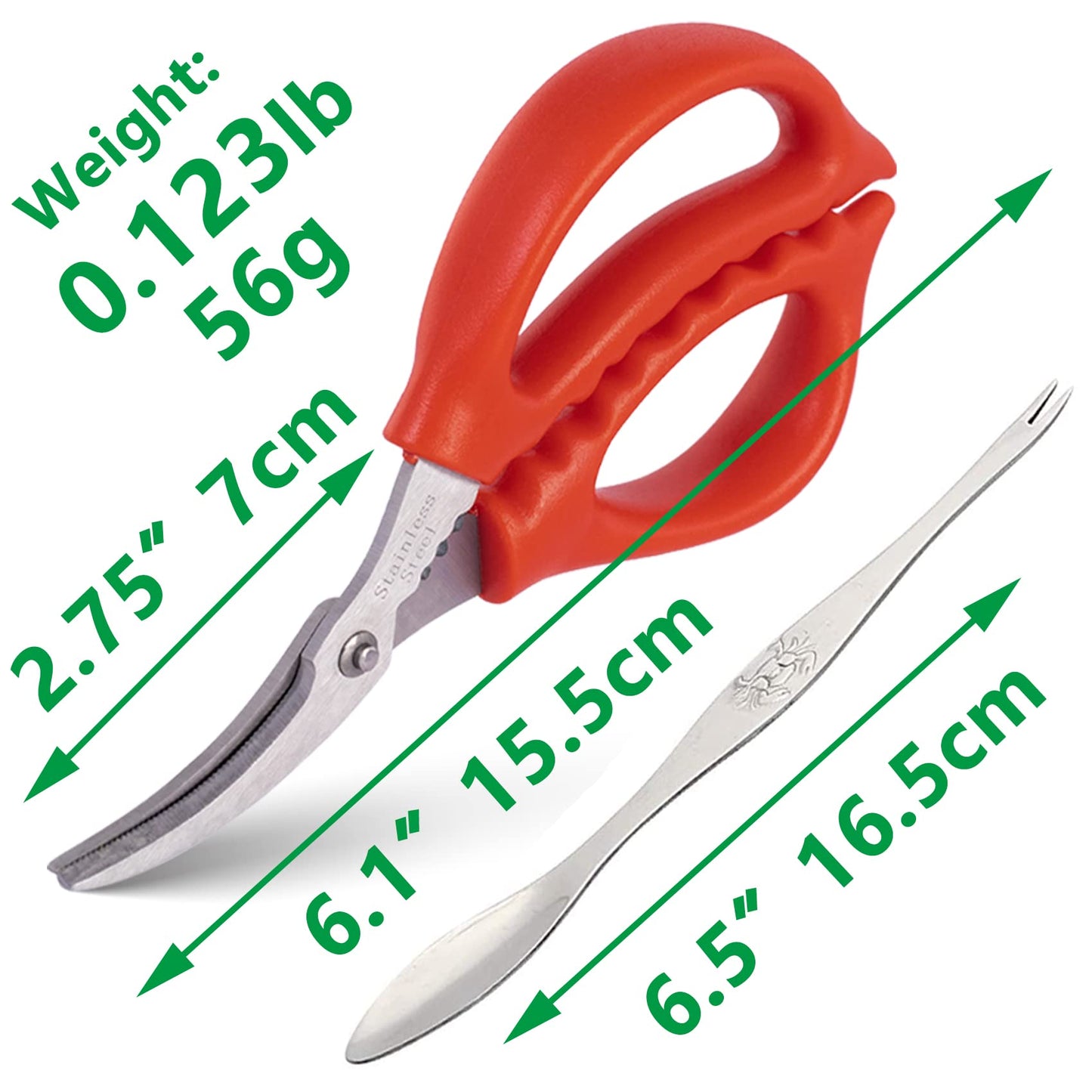Crab Crackers and Seafood Forks Set - 12 Piece Stainless Steel Crab Leg Crackers with Picks for Lobster and Shellfish