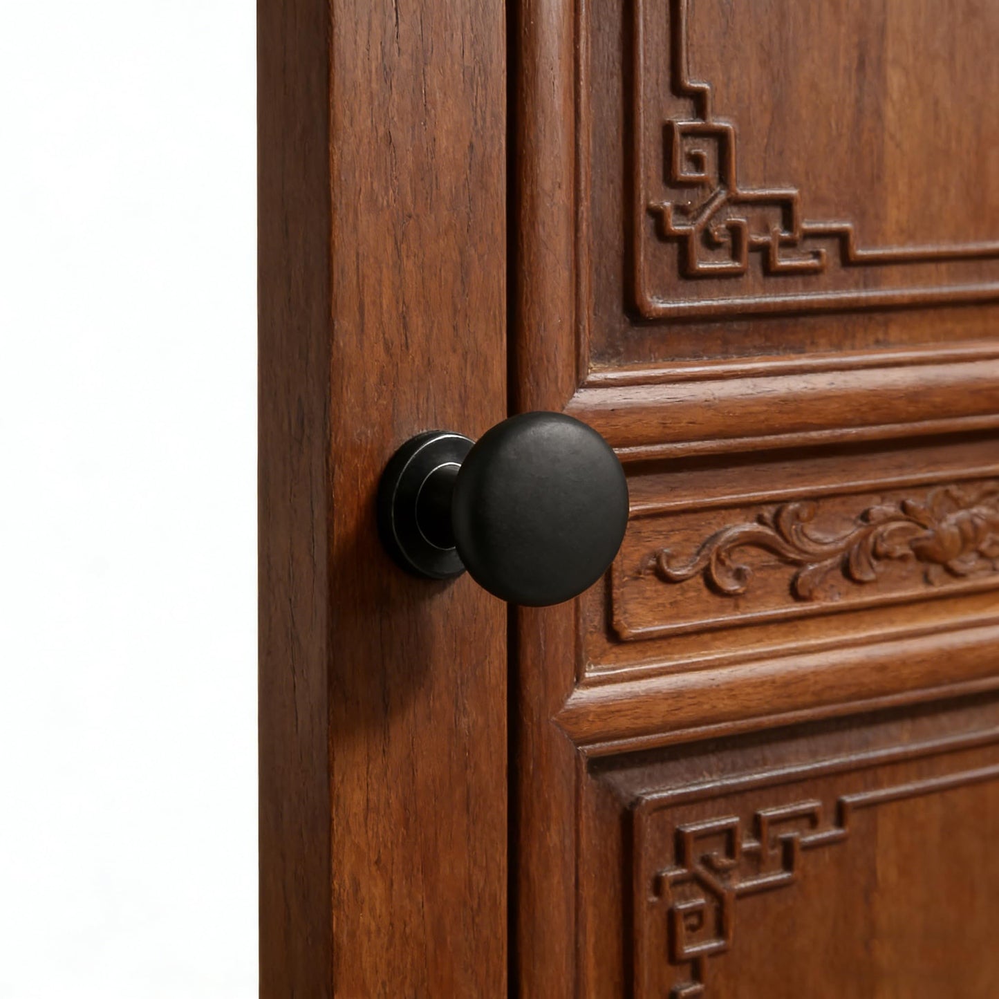 XZCJG 6 Pack 1-1/4 inch Kitchen Cabinet Knobs Black Dresser Zinc Pulls Door Drawer Handles for Dresser Drawers