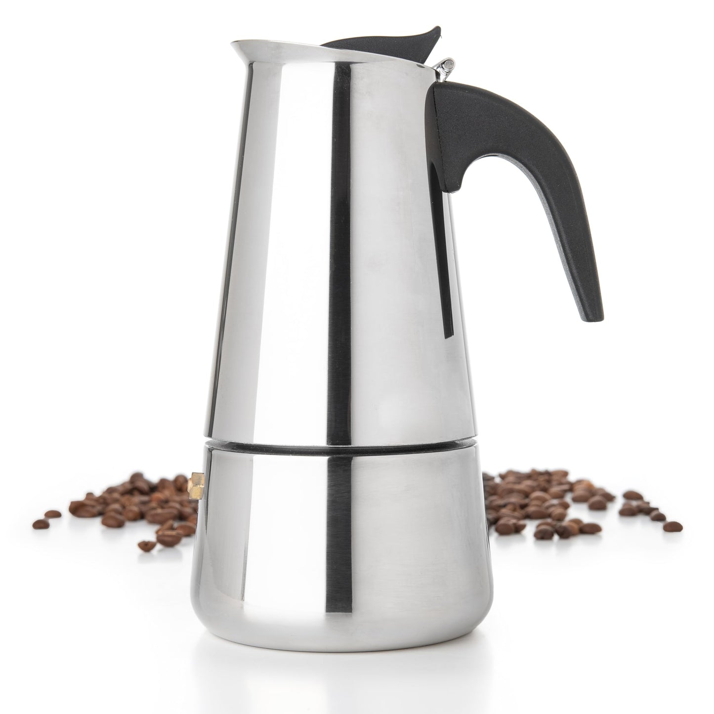 Mixpresso 9 Cup Greca Stovetop Espresso Pot 450ml/15oz, Moka Pot with Coffee Percolator Design, Stainless Steel Stove Top Coffee Maker for Camping or Home Use,Italian Stovetop Espresso Maker