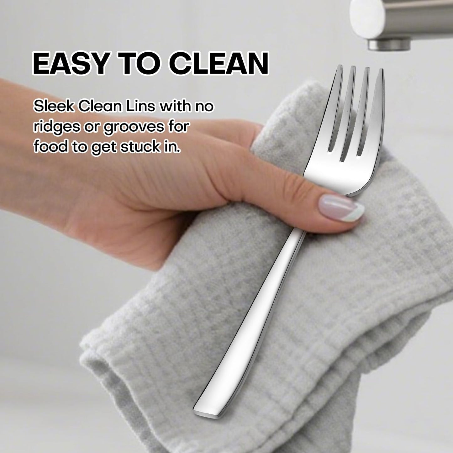 Lazycorner Silverware Set for 6, 18/10 Stainless Steel Flatware Set, 30-Piece Mirror Polished Modern Cutlery Set include Fork Knife Spoon Set(Dishwasher Safe)