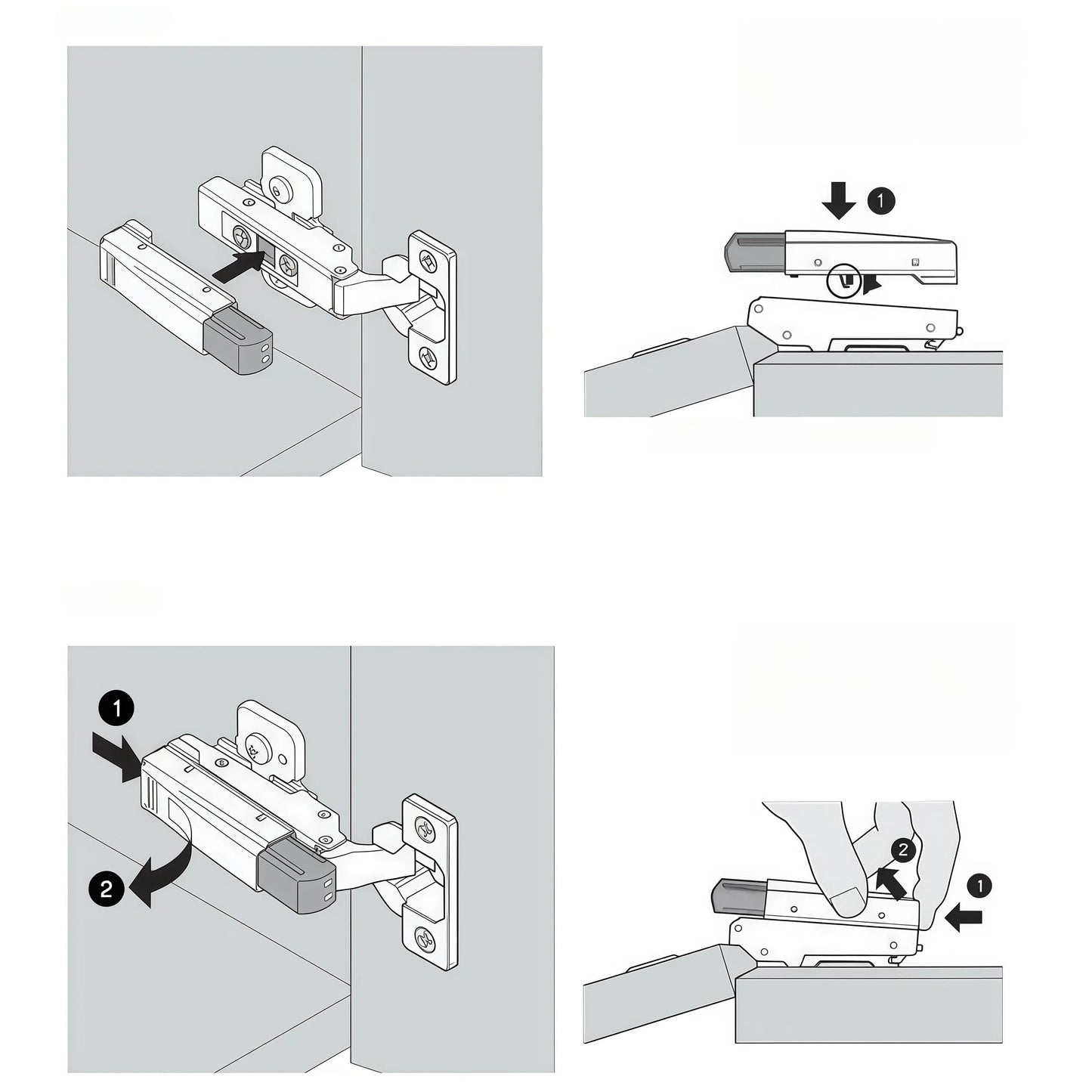 Blum 2-Pack Clip Top BLUMOTION Soft Close Hinges, 110 Degree Full Overlay Cabinet Hinges, with Clip Mounting Plates – Easy Installation for Frameless Cabinets
