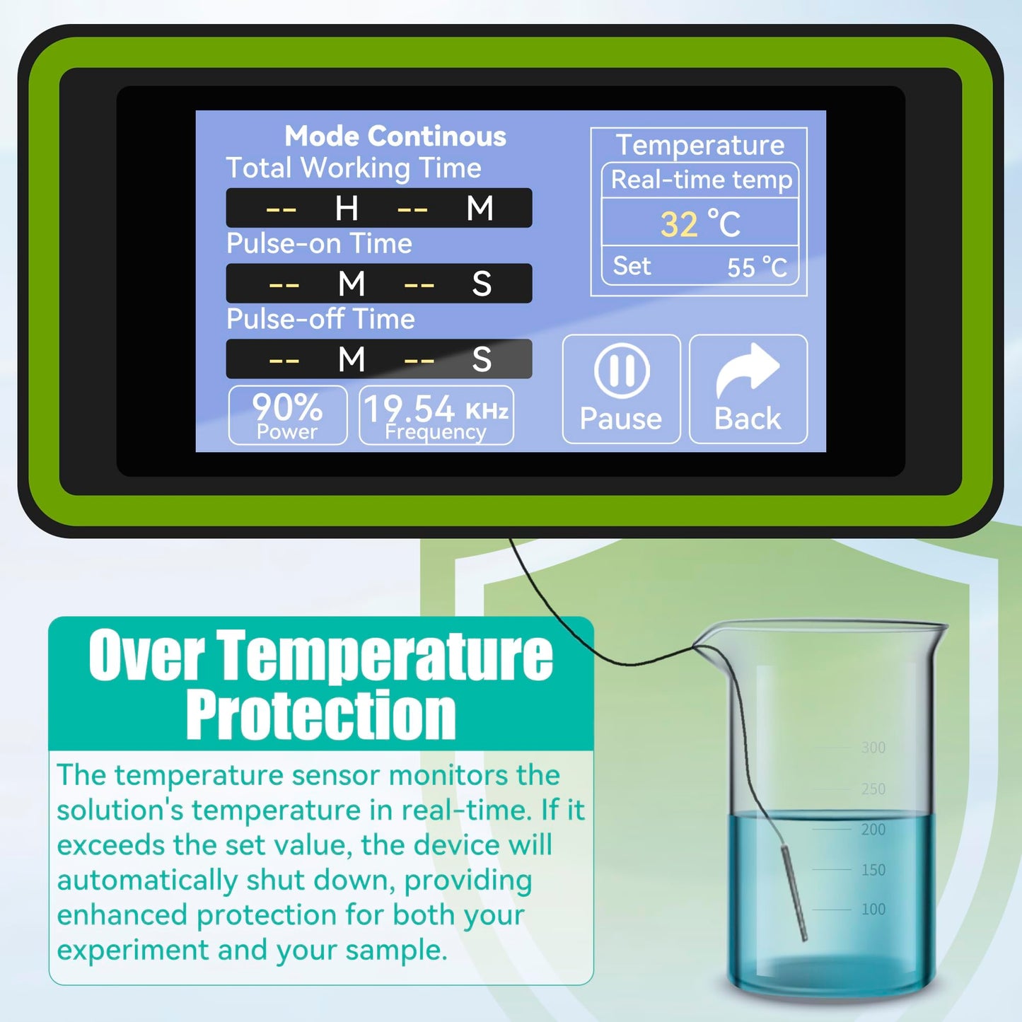 U.S. Solid 3000W Ultrasonic Homogenizer Mixer, 50-4500ml Processing Capacity Professional Lab Sonicator & Cell Disruptor with Touch Screen for Nano Dispersion, Disruption, Extraction & Emulsification