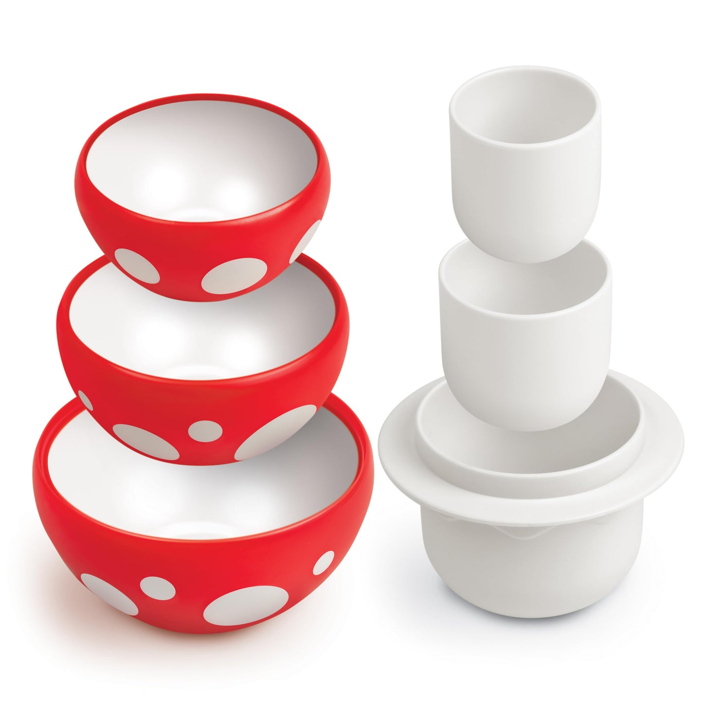 Genuine Fred Nesting Mushroom Measuring Cups, Set of Fun and Functional Kitchen Measuring Tools, Space-Saving Design with Unique Mushroom Shape