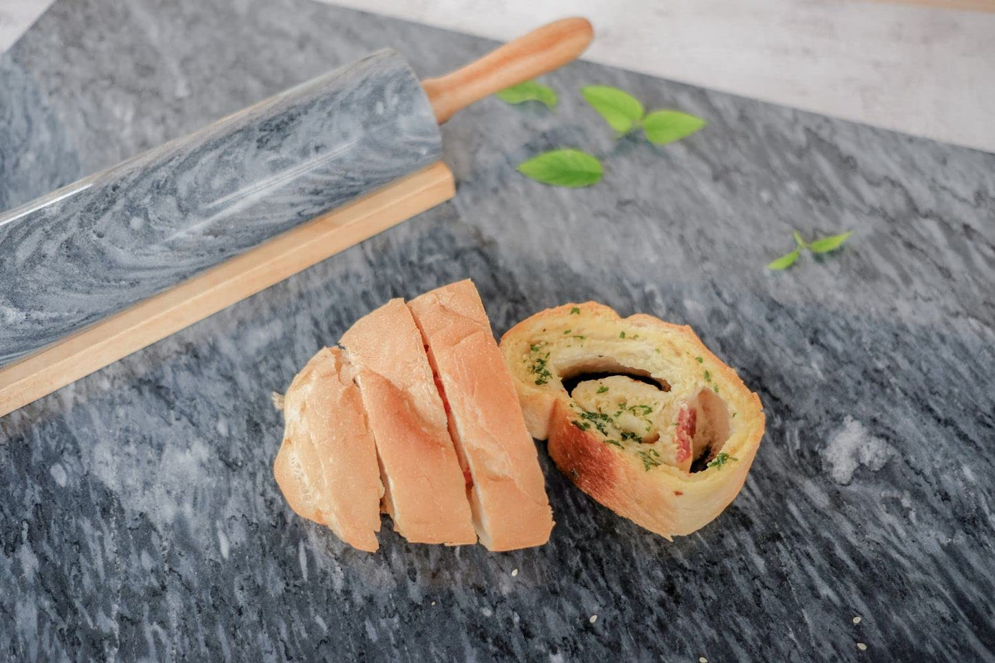 JEmarble Pastry Board 16x20 inch(Gray) with Non-Slip Rubber Feets for Stability Perfect for Keep The Dough Cool and Chocolate Tempering(Premium Quality)
