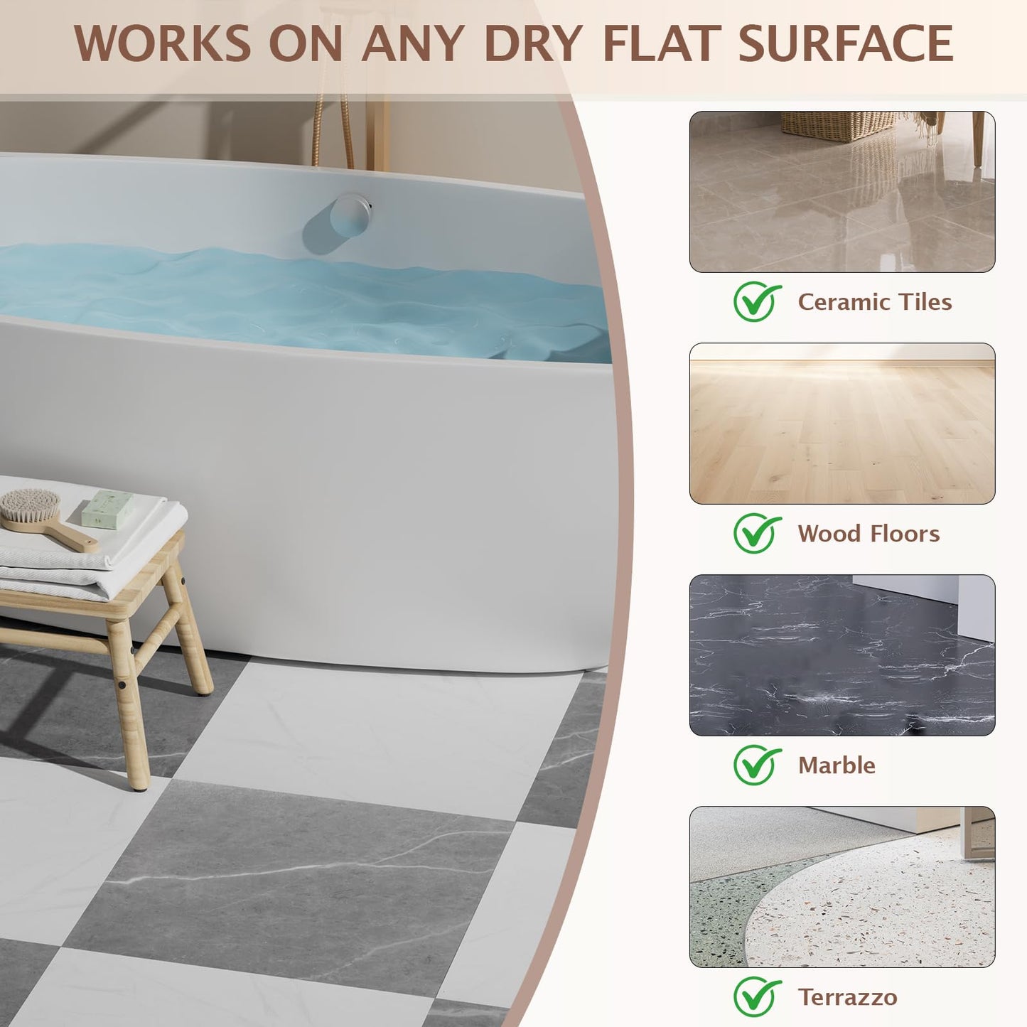 Fablioflo Peel and Stick Floor Tile, 20 PCS 12" x 12" Checkered Waterproof Marble Texture Luxury Vinyl Tiles, Easy DIY Self Adhesive Vinyl Flooring for Bathroom, Kitchen, Living Room, Dark Gray/White