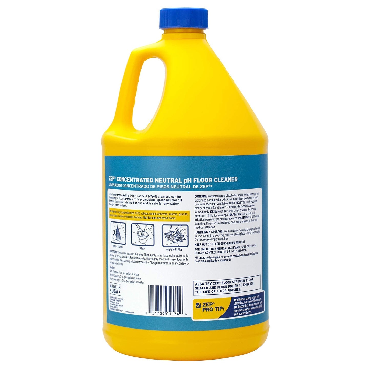 Bissell BigGreen BGFS650 Hercules Floor Machine Bundle with Zep Neutral PH Industrial Floor Cleaner - 1 Gallon