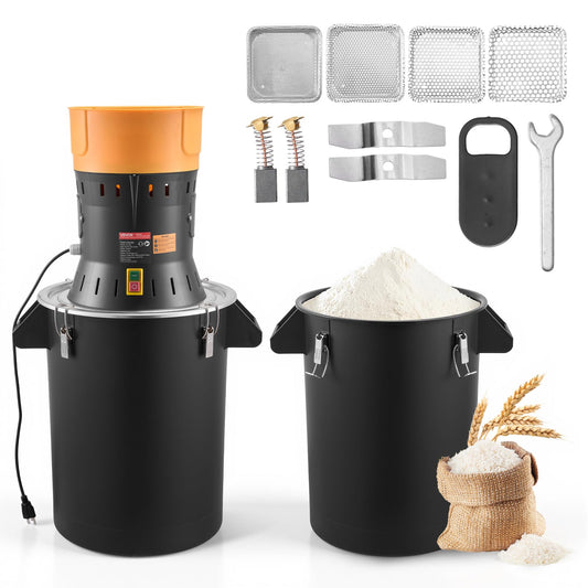 VEVOR Electric Grain Mill Grinder, 600W High Power Commercial Spice Grinder, 60L Pulverizer Powder Machine with Galvanized Sharp Blades, for Dry Grains, Spices, Cereals, Coffee, Corn & Pepper