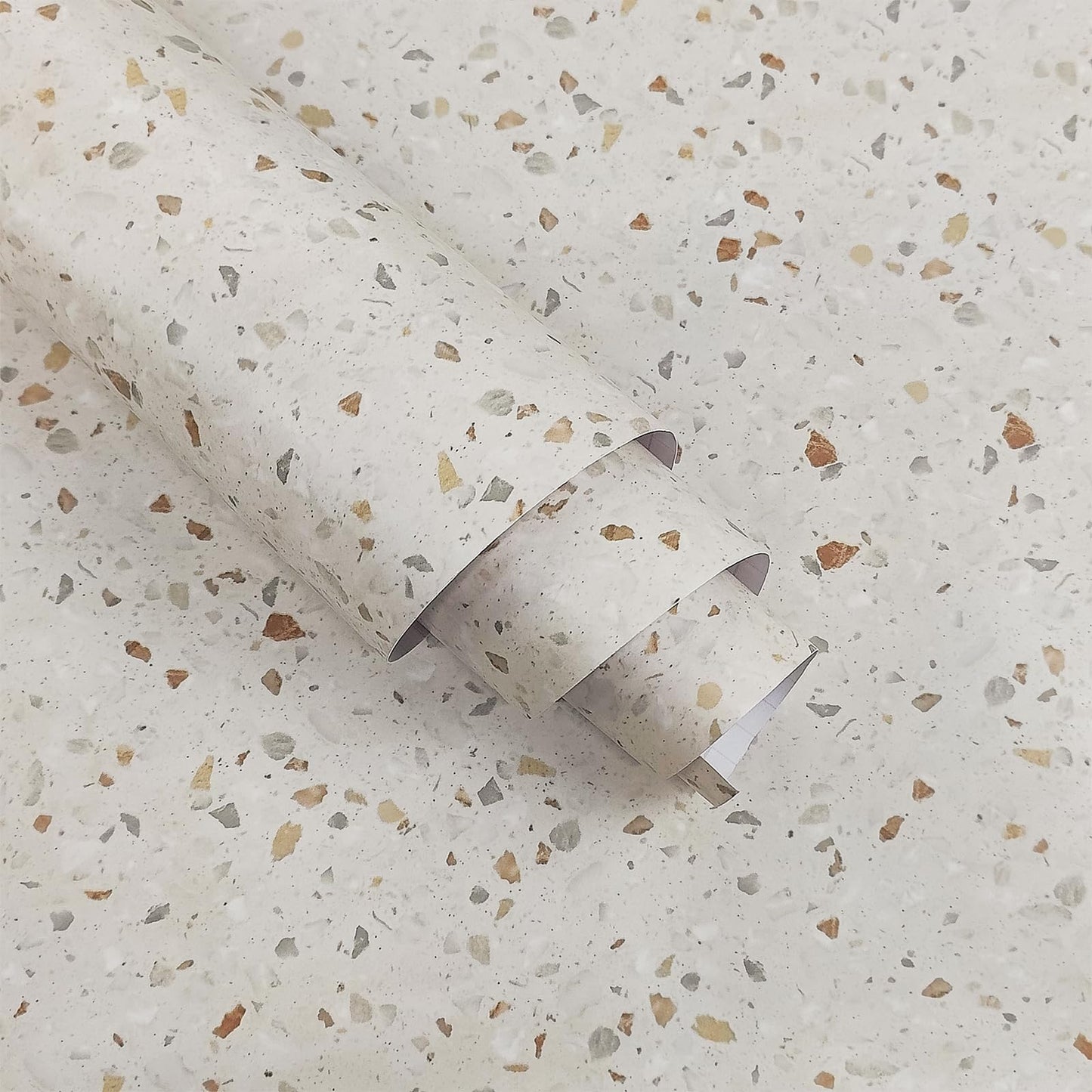 Boobest 157"x31.5" Wide Colorful Terrazzo Wallpaper Peel and Stick Marble Contact Paper for Cabinets and Drawers Self Adhesive Wallpaper Marble Sticker Countertop Vinyl Wrap for Furniture Kitchen Wall