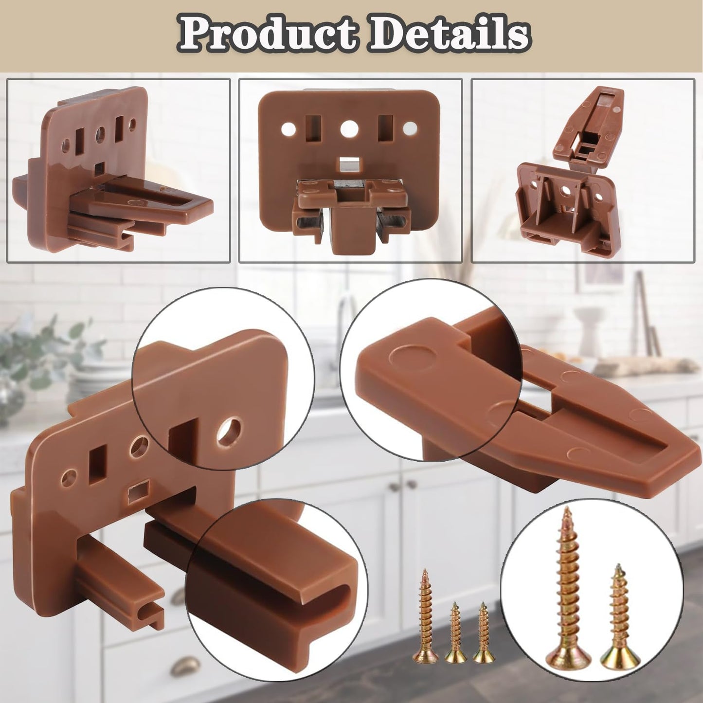 Drawer Slides and Guides, 3Pack Plastic Drawer Replacement Part for Center Mount Drawer Slides Track Guide Glide for Dressers Bottom Mount and Kenlin Rite-Trak 1 Drawer Systems