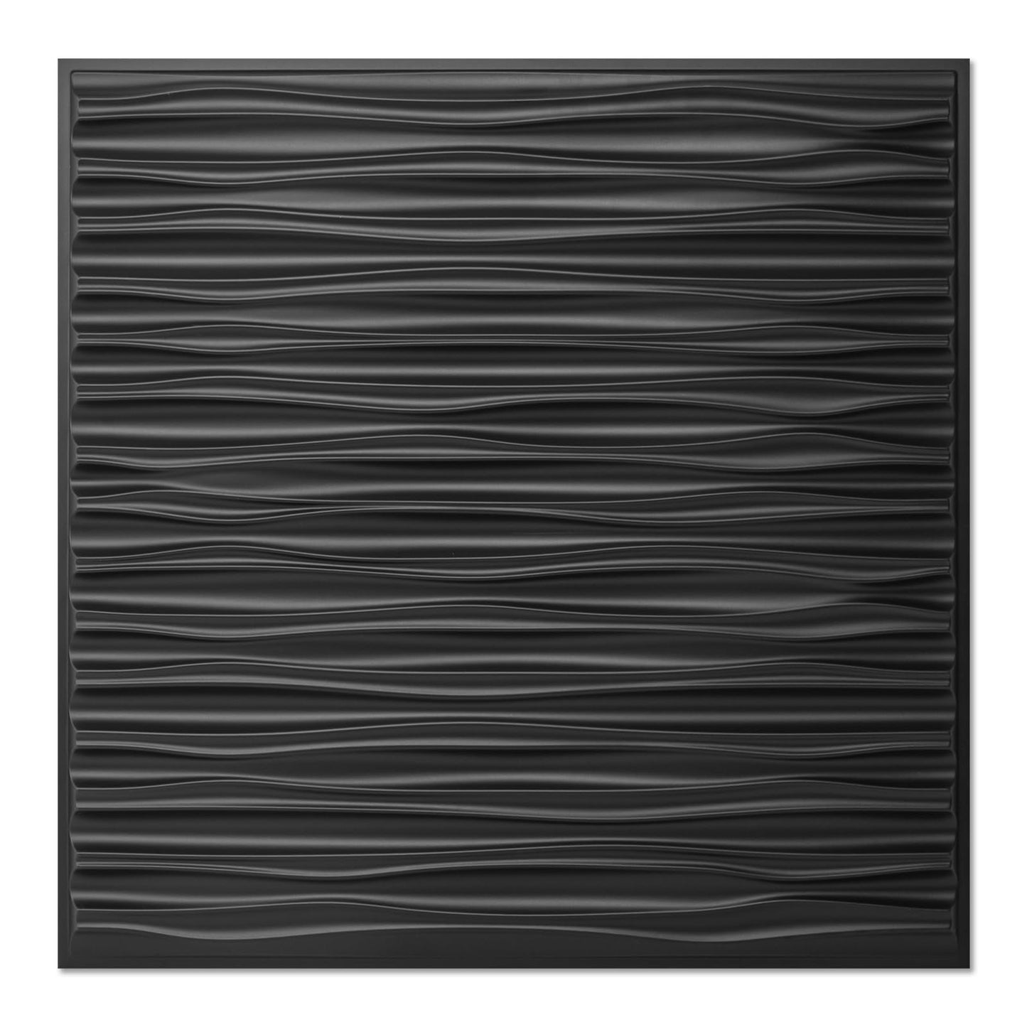 Art3dwallpanels Ceiling Tiles 24 x 24 for Interior Wall Décor, 24 Pack Drop Ceiling Tile 3D Wall Panel Fire Rated Waterproof Premium PVC, No Sag and Breakage Wall Panels Cover 96.Sq.Ft. Black