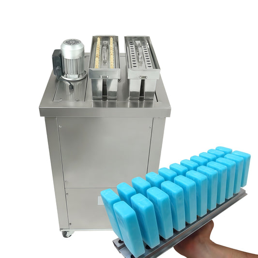 Kolice Commercial Brazilian Slim Molds Popsicle Machine, Ice Bars Machine, Ice Lolly Sticks Machine, Ice Lollipop Machine with 2 Slim Molds and 1 Aligner,123ml/each stick