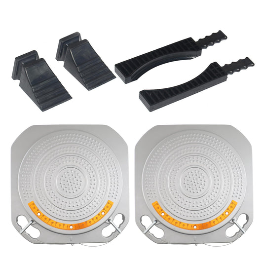 Nienloop Wheel Aligner System Turnplates Turntables Radius Plates with Scale 4 Ton Load Capacity for Alignment Scissor Lift 4-Post Lift