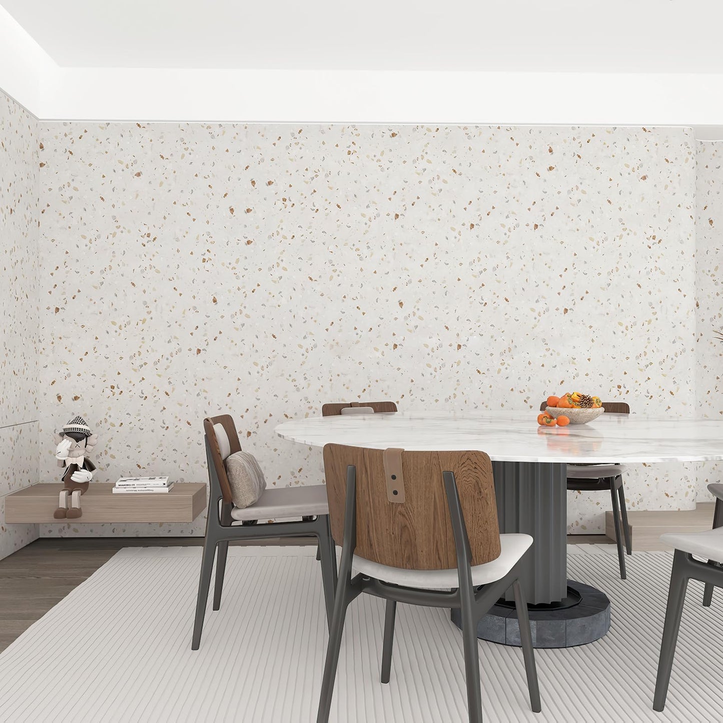 Boobest 157"x31.5" Wide Colorful Terrazzo Wallpaper Peel and Stick Marble Contact Paper for Cabinets and Drawers Self Adhesive Wallpaper Marble Sticker Countertop Vinyl Wrap for Furniture Kitchen Wall