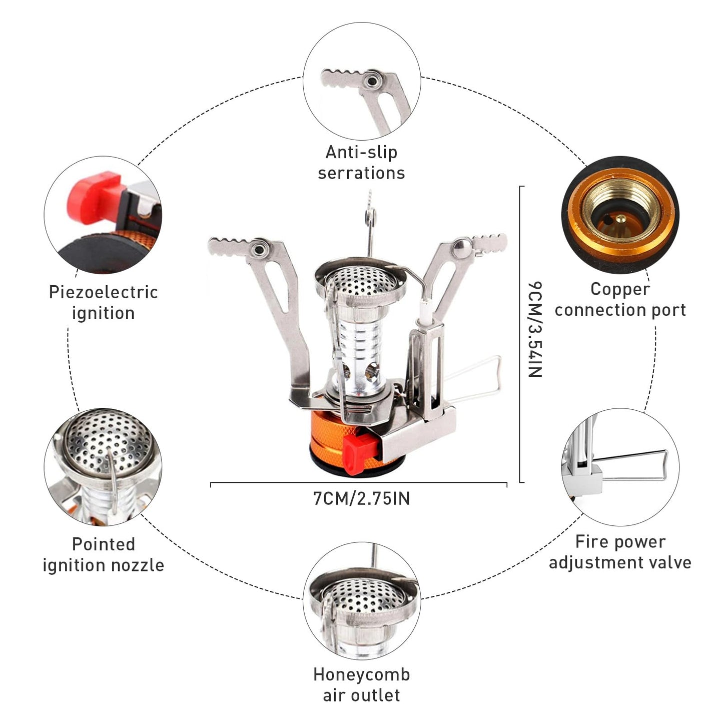 Camping Cookware Camping Cooking Set, Non-Stick Camp Pots Pans with Stove Kettle, 2 Stainless Steel Plates, 2 Water Cups, 2 Sets of Knives & Forks, Spatula, Dish Towel, Carry Bag, for Outdoor Cookset
