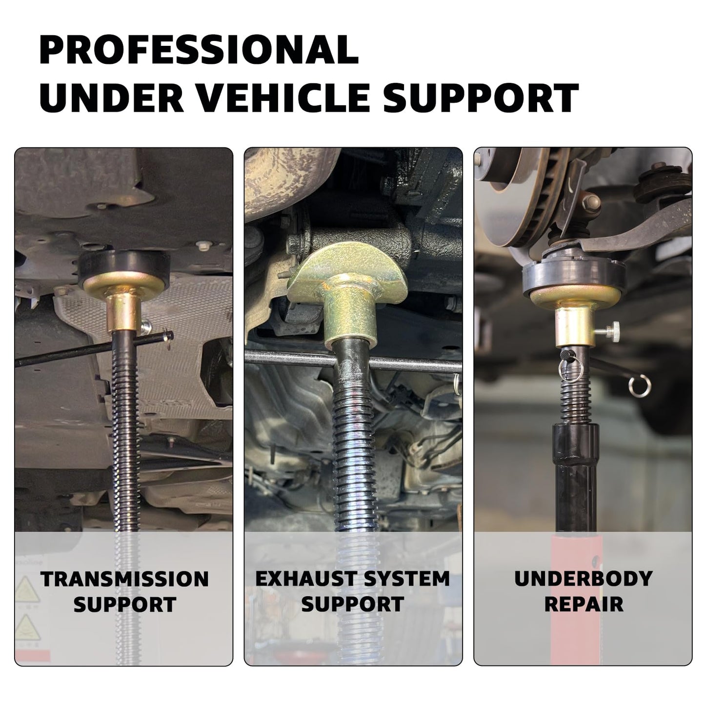 BESTOOL 1.5-Ton (3000Ibs) Underhoist Support Stand with Handle, Adjustable Height 30.7'' to 70.8'', Multi-Functional Topped Adapter, Easy Switching, Supporting Vehicle Components（US Patented）