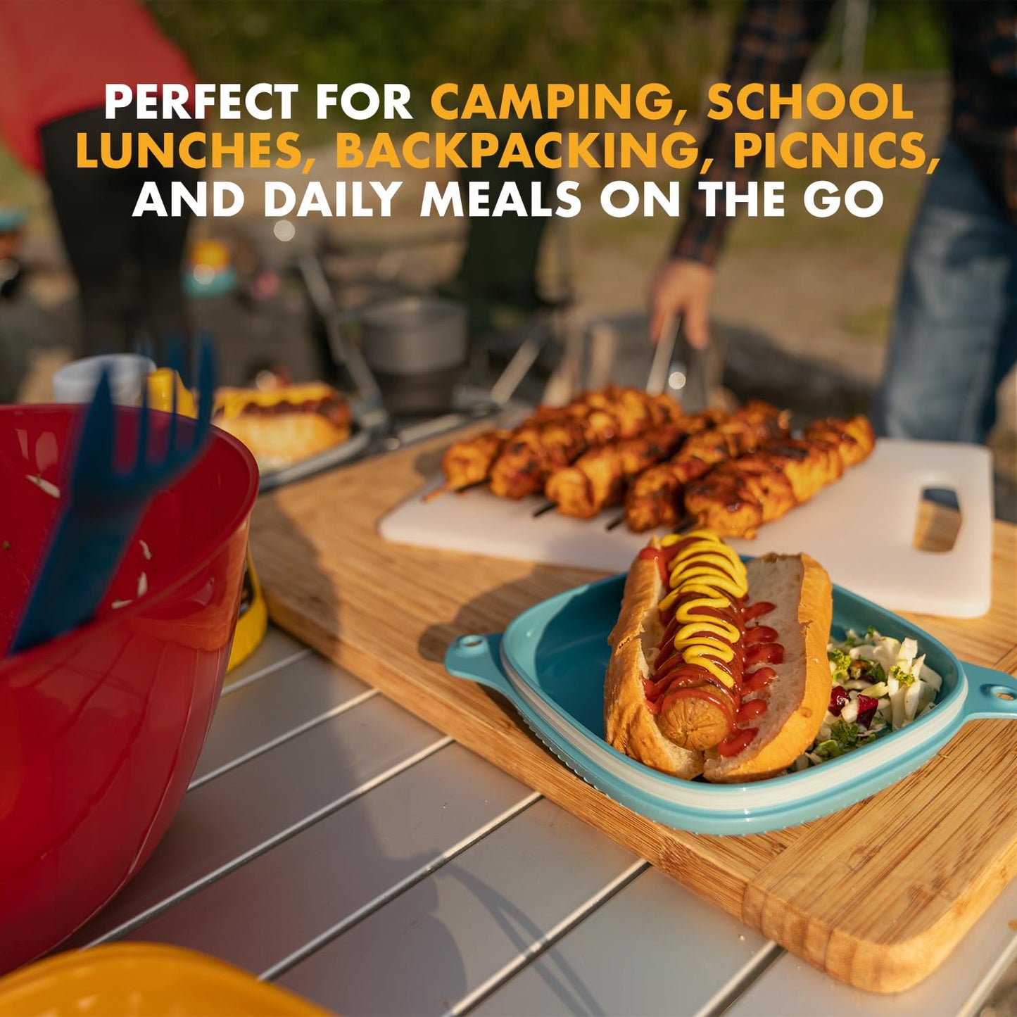 UCO 4-Piece Camping Mess Kit, Blue, Nylon