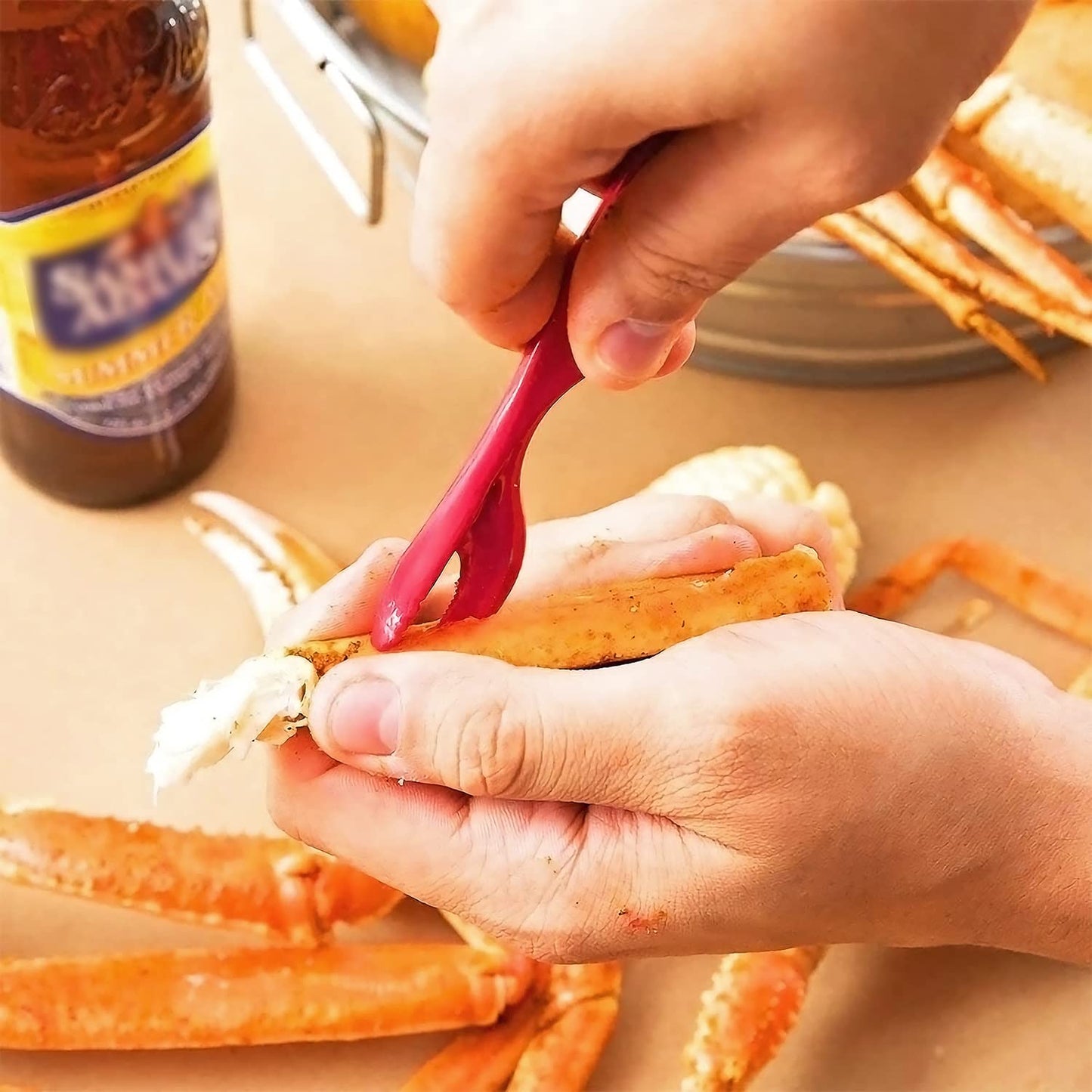 36Pcs Crab Legs Crackers, Crab Tools Set Crackers Picks Tools for Lobster, Crawfish, Prawns, Shrimp, Easy Opener Shellfish Picks Knife, Seafood Tool