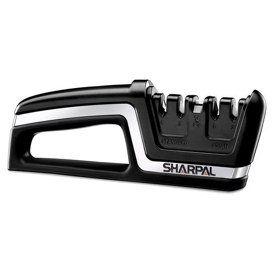 SHARPAL 104N 5-in-1 Professional Knife & Scissors Sharpener, Sharpening Tool for Straight & Serrated Blades, Repairs & Hones Euro/American & Asian Knives, Fast Scissor Sharpening Mothers Day Gifts