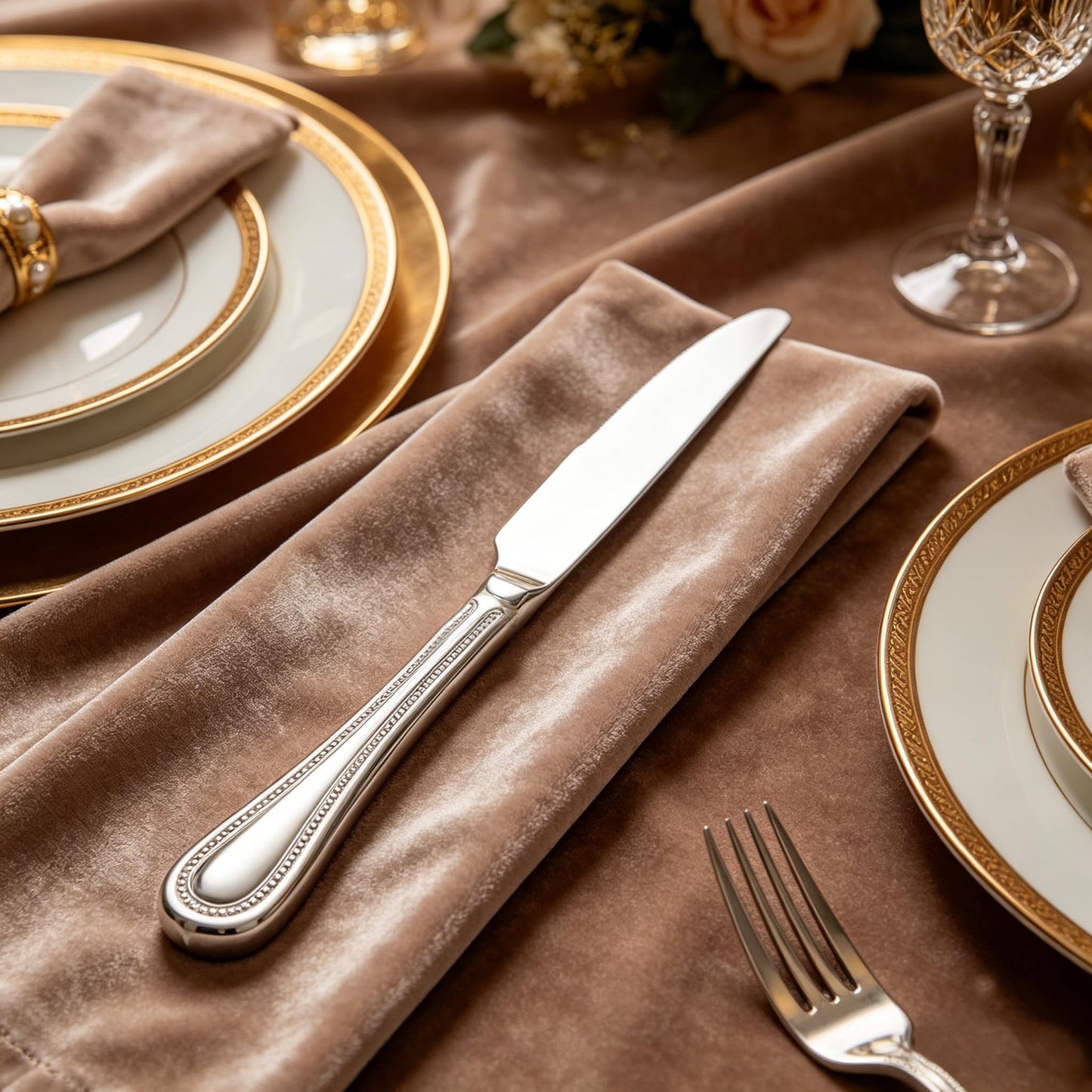 HaWare Silverware Set, 60-Piece Pearled Edge Stainless Steel Flatware for 12, Beading Tableware Cutlery Utensil for Home, Mirror Polished, Dishwasher Safe