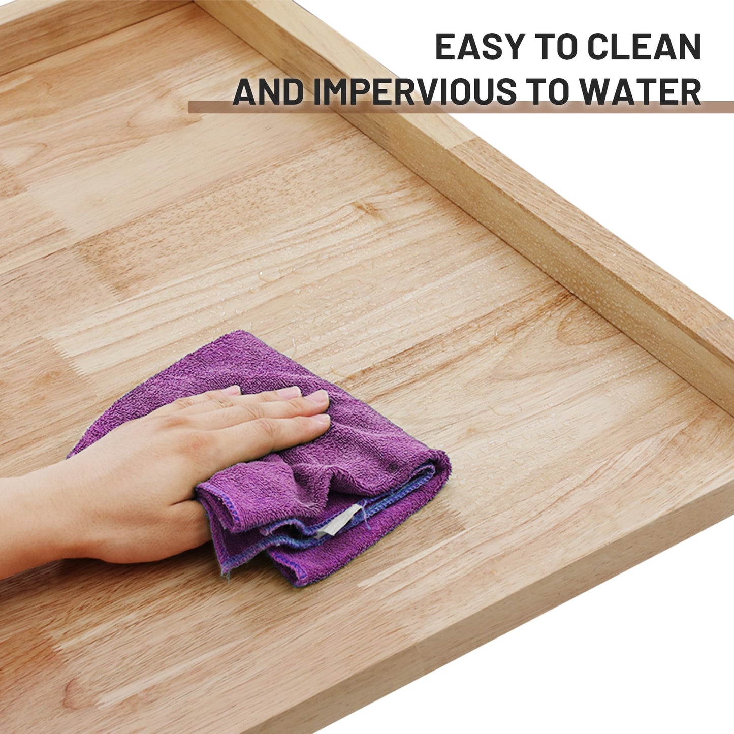 Murago Washer Dryer Countertop, 100% Natural Wood, Laundry Countertop Over Washer and Dryer, Laundry Machine Topper for Front Loaders, Fits All Major Brands, Anti Vibration Pads, 54” x 27.5" Black