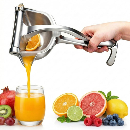 KIOOM Manual Juicer Hand Press – Handheld Fruit Juicer Squeezer for Orange, Lemon, Lime & Citrus – Heavy Duty Metal Juice Squeezer with Non-Slip Base