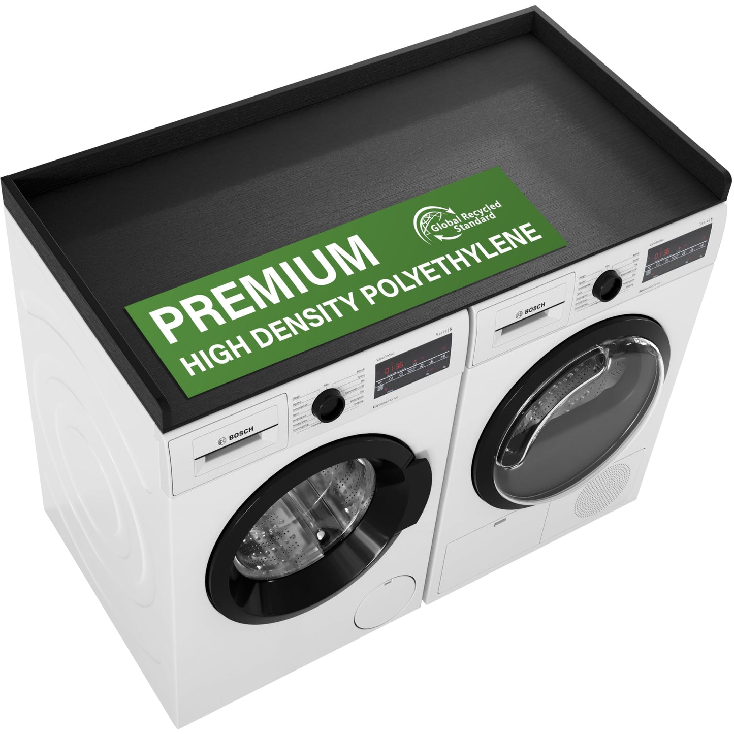 Premium-Grade HDPE Washer and Dryer Countertop 54"x27.5" – Waterproof washer dryer topper for Laundry Room Organization, Durable laundry countertop for Folding Clothes, Sorting, Extra Storage