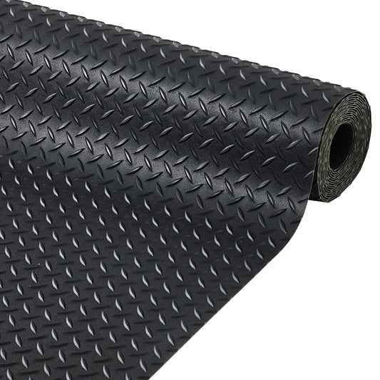 7.8 x 22 FT Garage Floor Mat, 2.8mm Thickened Diamond Plate PVC Garage Mats Flooring Roll for Under Car, Garage Car Parking Mats for Compact SUVS, Sports Car