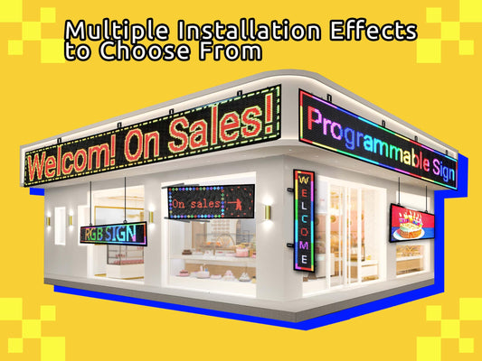 P10 Programmable Scrolling LED SIGN 40"×14" LED Display, 4000cd/m³ High Brightness led Display with WIFI+USB, Indoor Outdoor Digital Sign Screen, SMD Technology Open Sign for Advertising Advertising