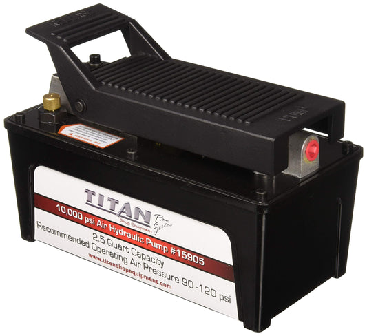 AME INTL 10,000 PSI 2.5 Quart Titan Air Hydraulic Pump with Aluminum Reservoir (15905)