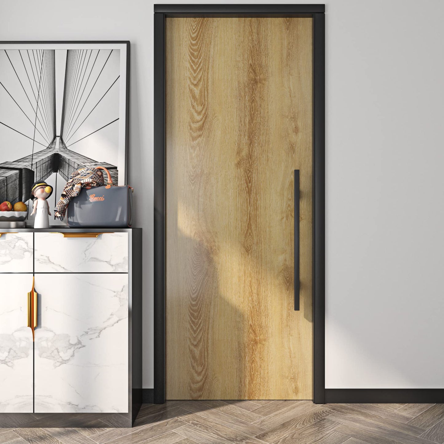 Livelynine Oak Wood Contact Paper Peel and Stick Thick Wood Contact Paper for Countertops Desk Kitchen Cabinet Wallpaper Peel and Stick Countertops Waterproof Vinyl Wrap Wood Laminate Roll 15.8x78.8