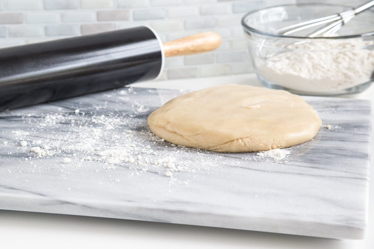 Fox Run Marble Pastry Board White, 16 x 20 x 0.75 Inch Natural White Marble Dough Board