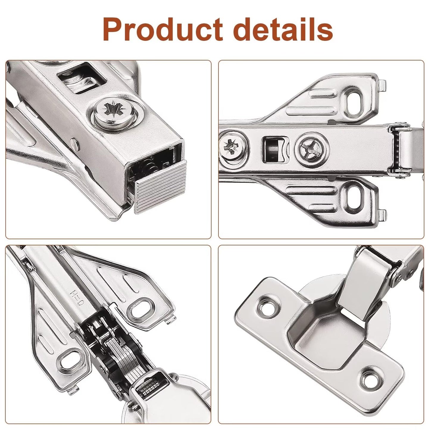 10 Pairs （20 Pack） Soft Close Kitchen Cabinet Door Hinges fit for Face Frame Cabinet,105 Degree Opening Angel Self Closing with Mounting Screws by Probrico
