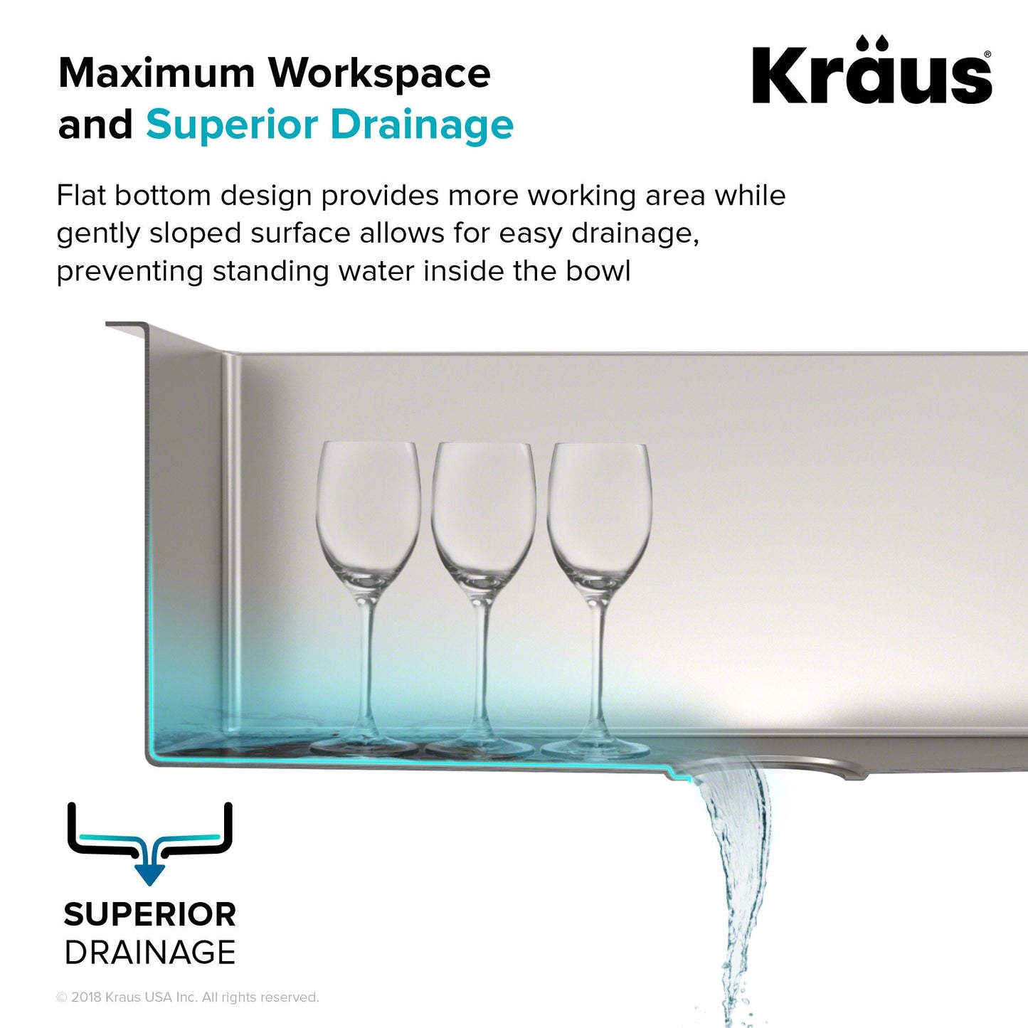 Kraus Kitchen Sinks Undermount - 33 Inch Stainless Steel Kitchen Sink, 60/40 Double Bowl, 16 Gauge, Model KHU103-33