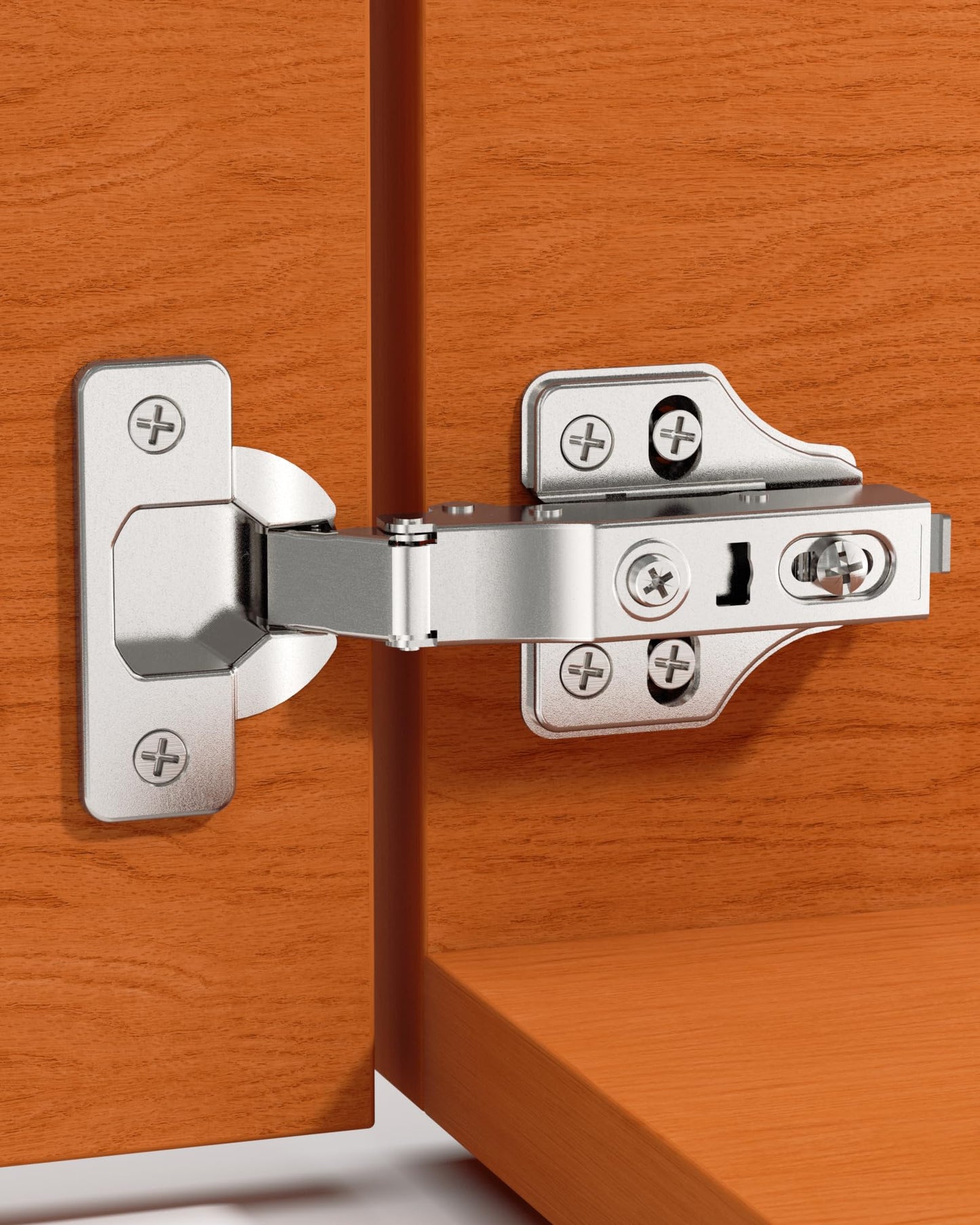 Onemake 30 Pack Full Overlay Soft Close Cabinet Hinges, Stay at Will 105° Concealed Hinge, Smooth Slow Self Closing, 3D Adjustment, Clip-on Plate, Frameless Hidden Door Hardware for Kitchen Cupboard