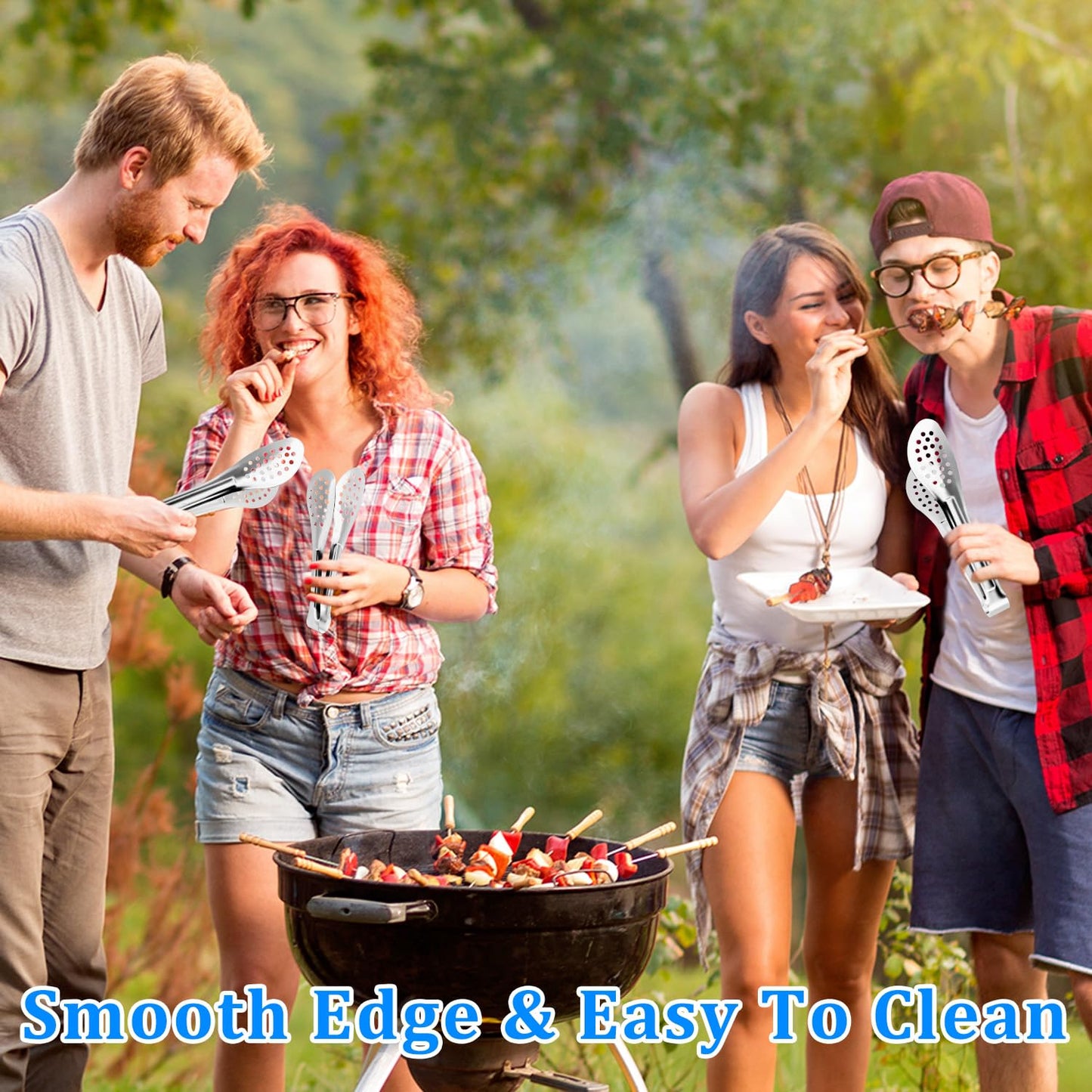 Serving Tongs, Kitchen Tongs,Buffet Tongs, XEVOM Stainless Steel Food Tong Serving Tong,small tongs, Serving Utensils (12 Inch)