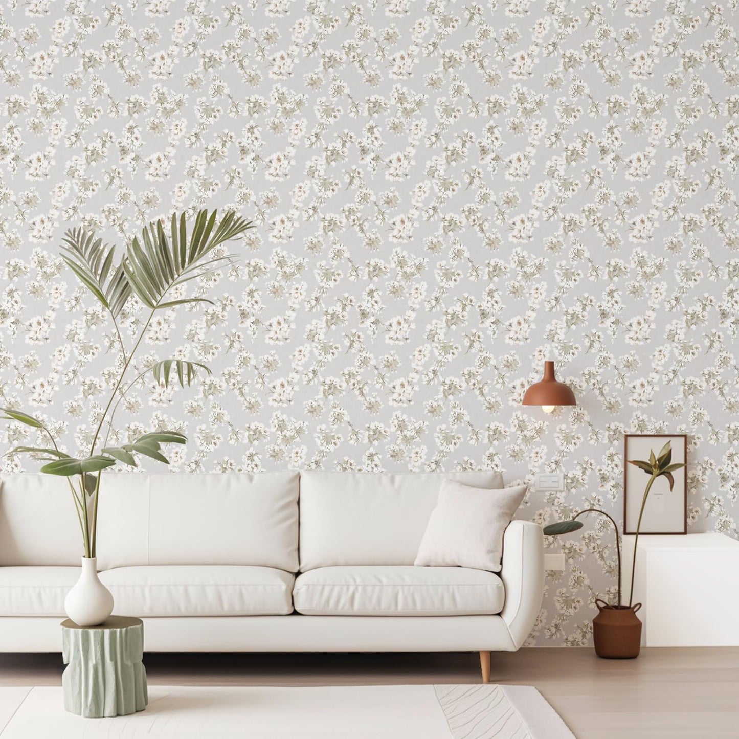 LUKUUI 17.3" x 393.7" Floral Peel and Stick Wallpaper Self Adhesive Wallpaper for Bedroom Cabinets and Kitchen Countertop Thicken
