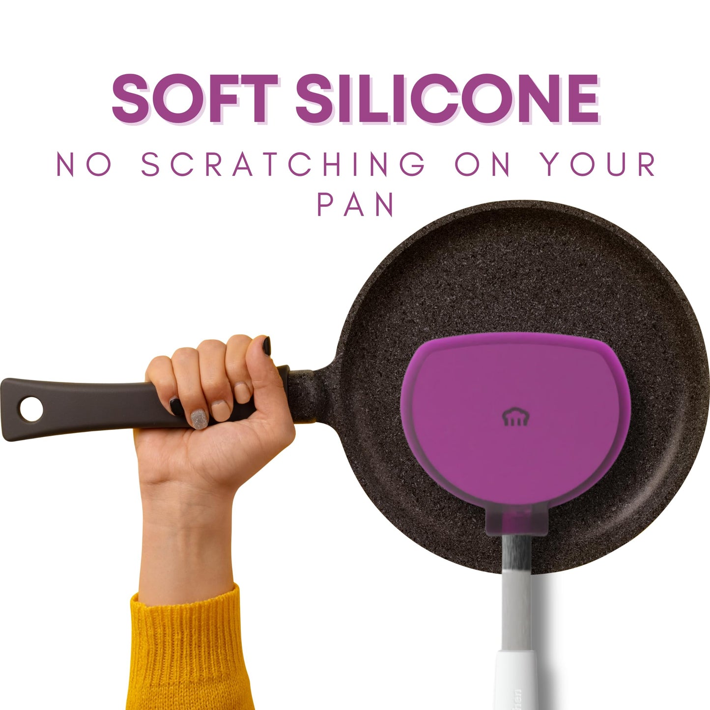 Wide Pancake Spatula Flipper - Heat Resistant Extra Large Silicone Turner for Non-Stick Cookware & Griddle - Perfect for Crepes & Eggs - Ideal Big Baking Tool for Women Who Love to Bake by KPKitchen